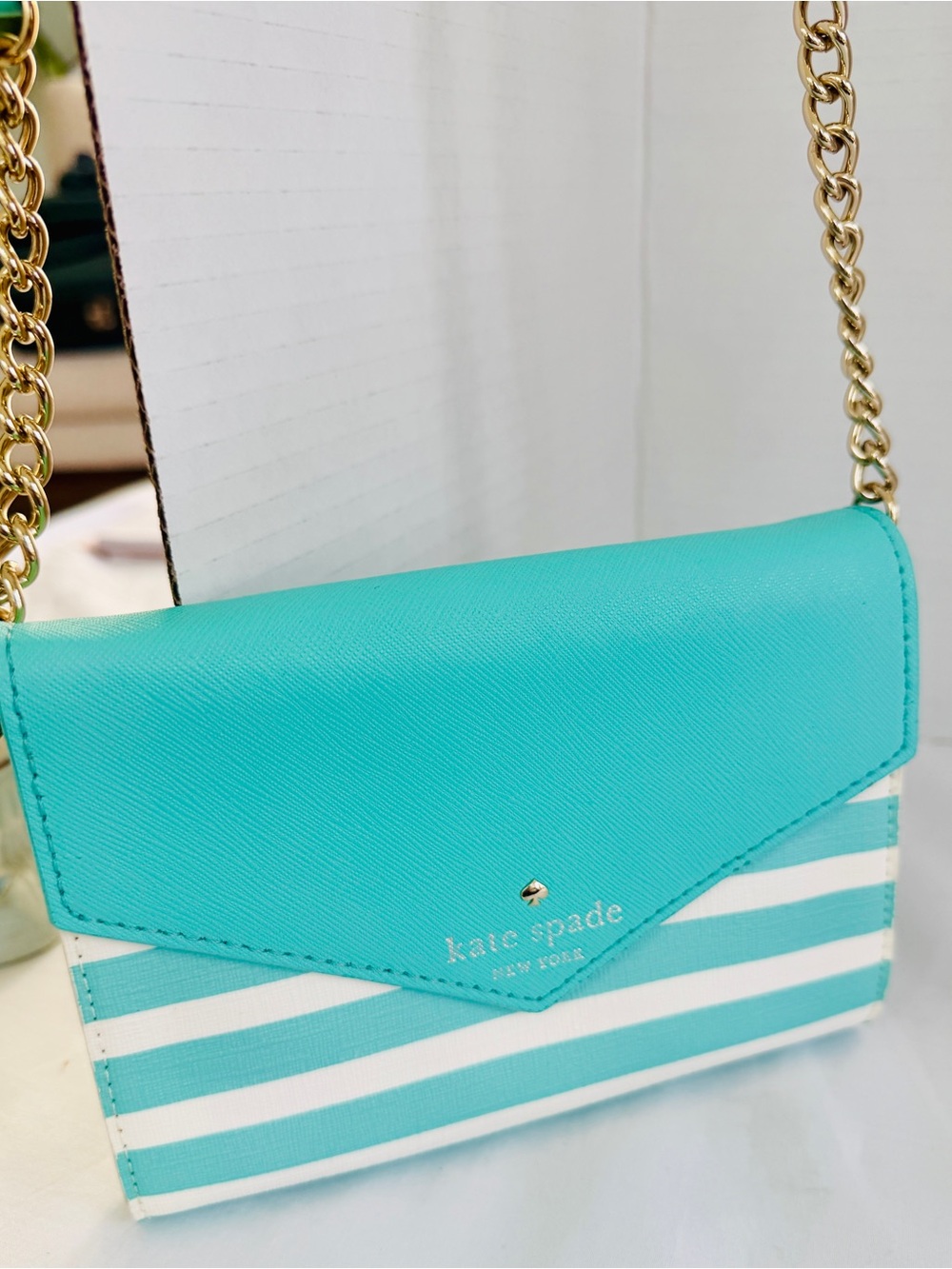 Kate Spade Crossbody Small Purse Fairmont Square Tiffany Blue Saffiano NWOT